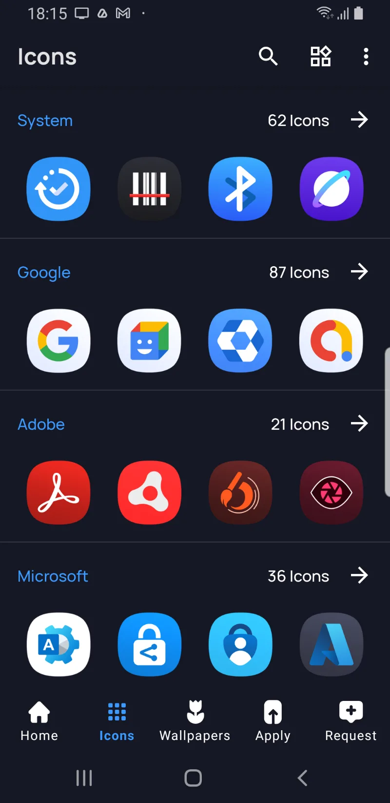 Tangkapan layar OneUI 9 IconPack 5