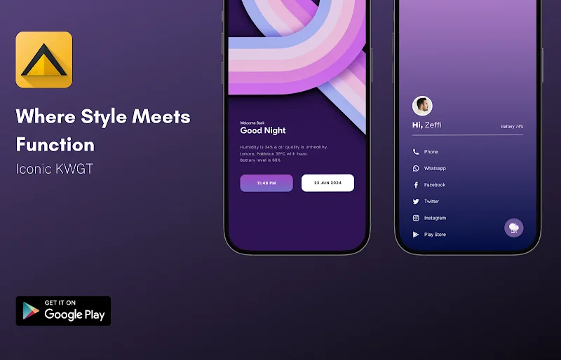 Iconic KWGT screenshot 4