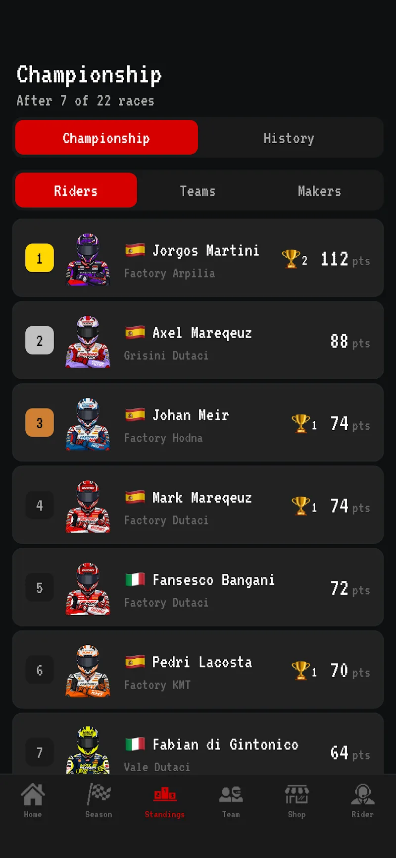 Moto Racing Career GP capture d'écran 2