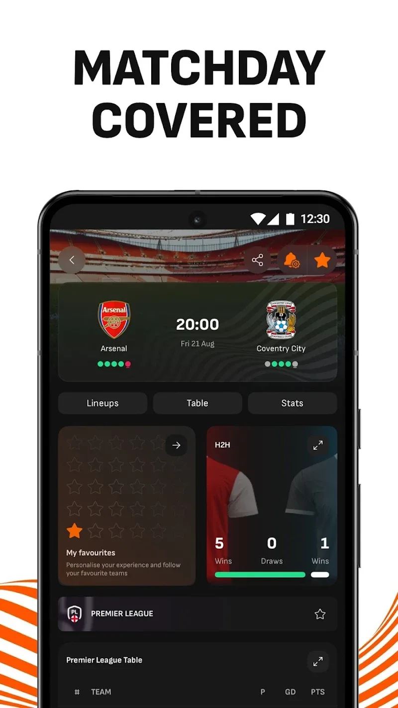 Tangkapan layar LiveScore 3