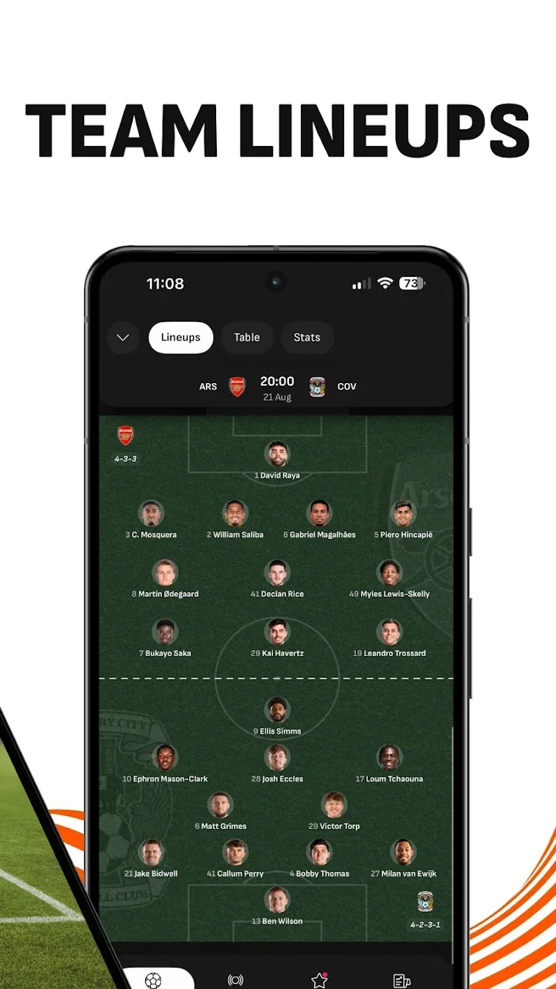 Tangkapan layar LiveScore 2