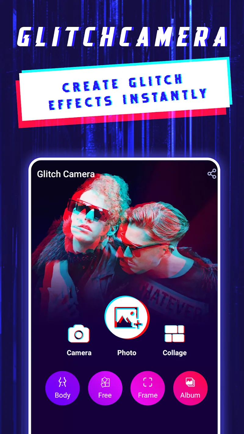 Screenshot aplikasi GlitchCam 1