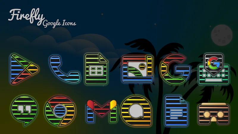 Capture d'écran Firefly Neon Icon Pack 2