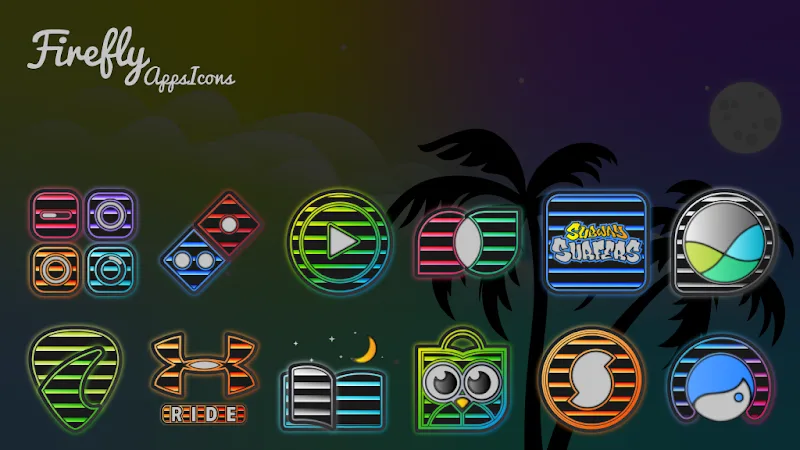 Capture d'écran Firefly Neon Icon Pack 4
