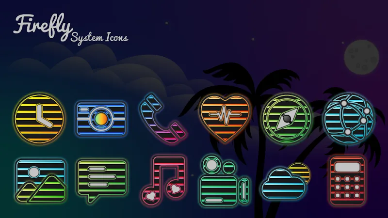 Capture d'écran 6 de Firefly Neon Icon Pack
