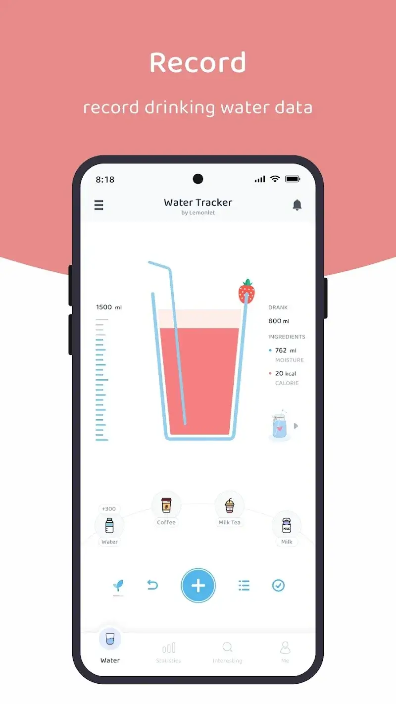 Lemonlet Water Tracker tangkapan layar 2