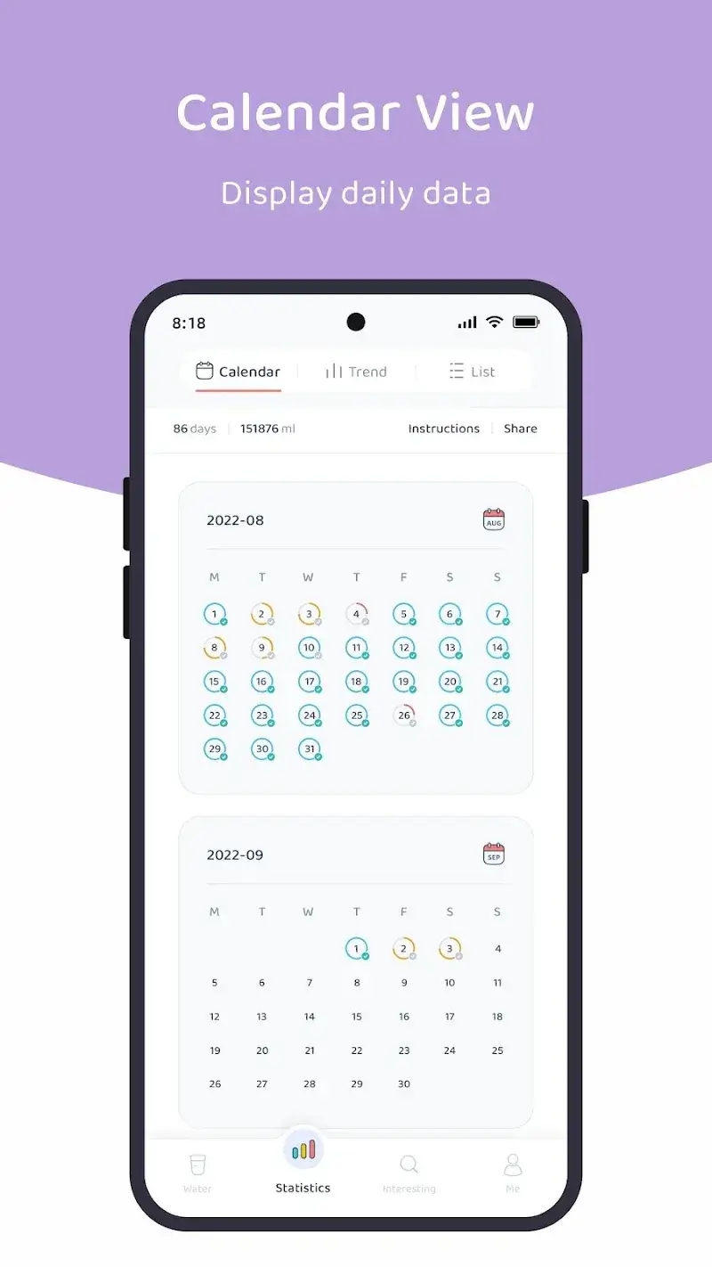 Lemonlet Water Tracker tangkapan layar 5