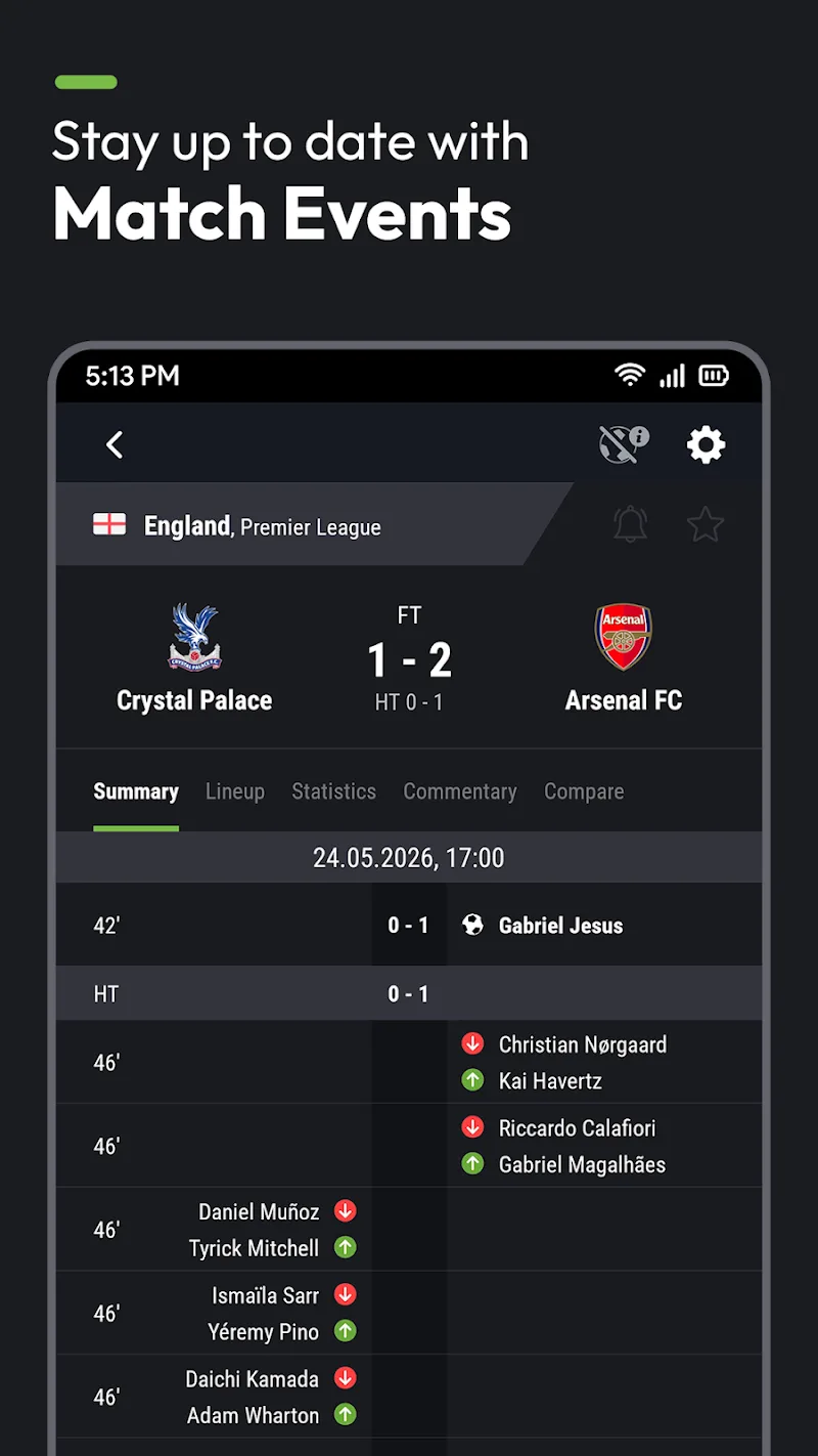 Capture d'écran de l'application Futbol24 6