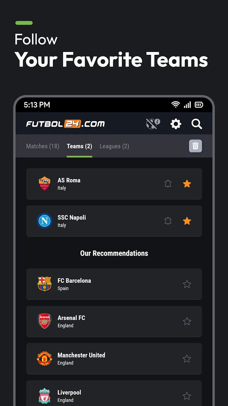 Capture d'écran de l'application Futbol24 2