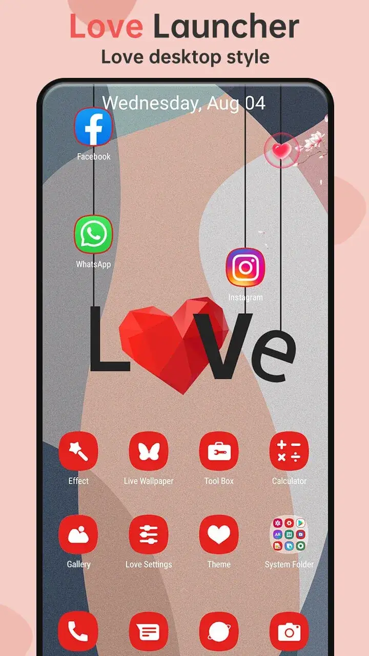 Tangkapan layar Love Launcher 1