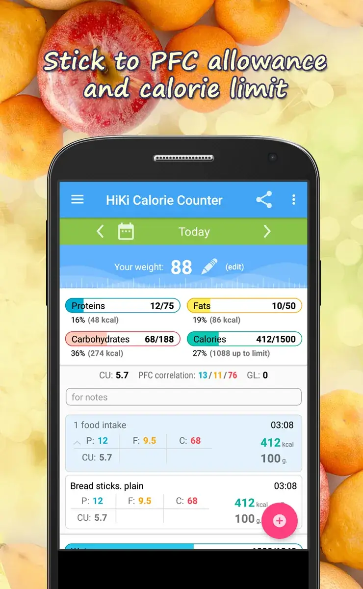 Calorie Counter HiKi captura de pantalla 1
