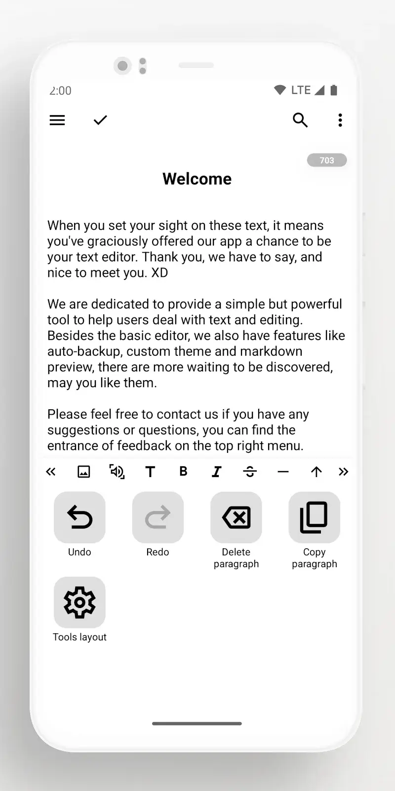Captura de pantalla de Lite Writer 2
