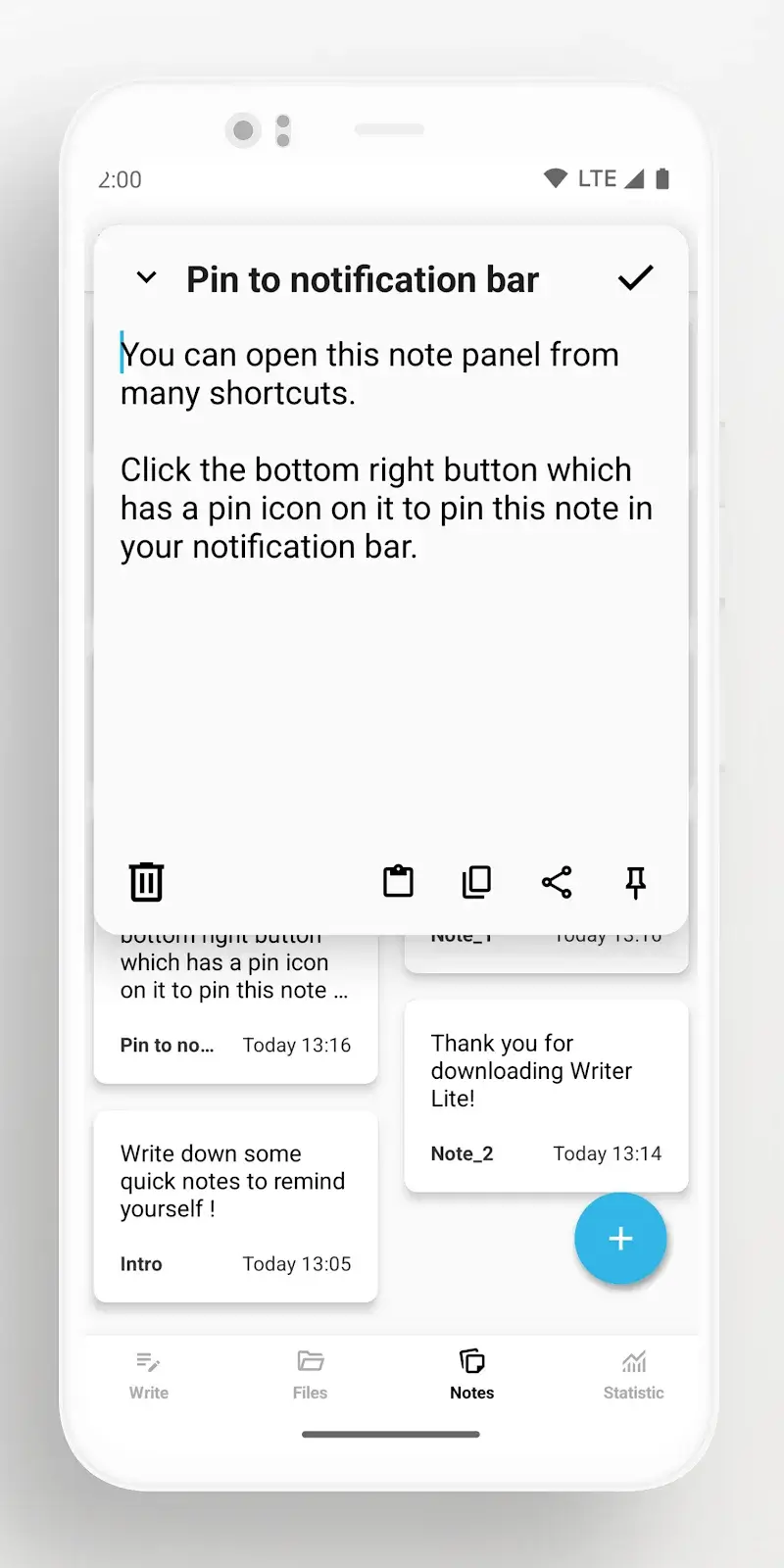 Captura de pantalla de Lite Writer 3