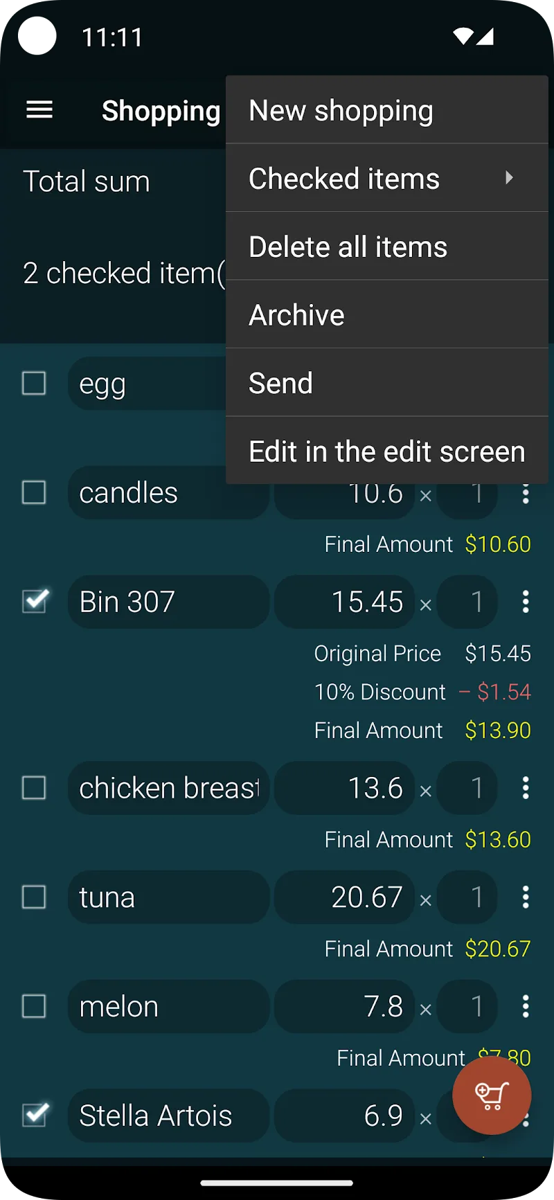 Shopping Calculator screenshot 4