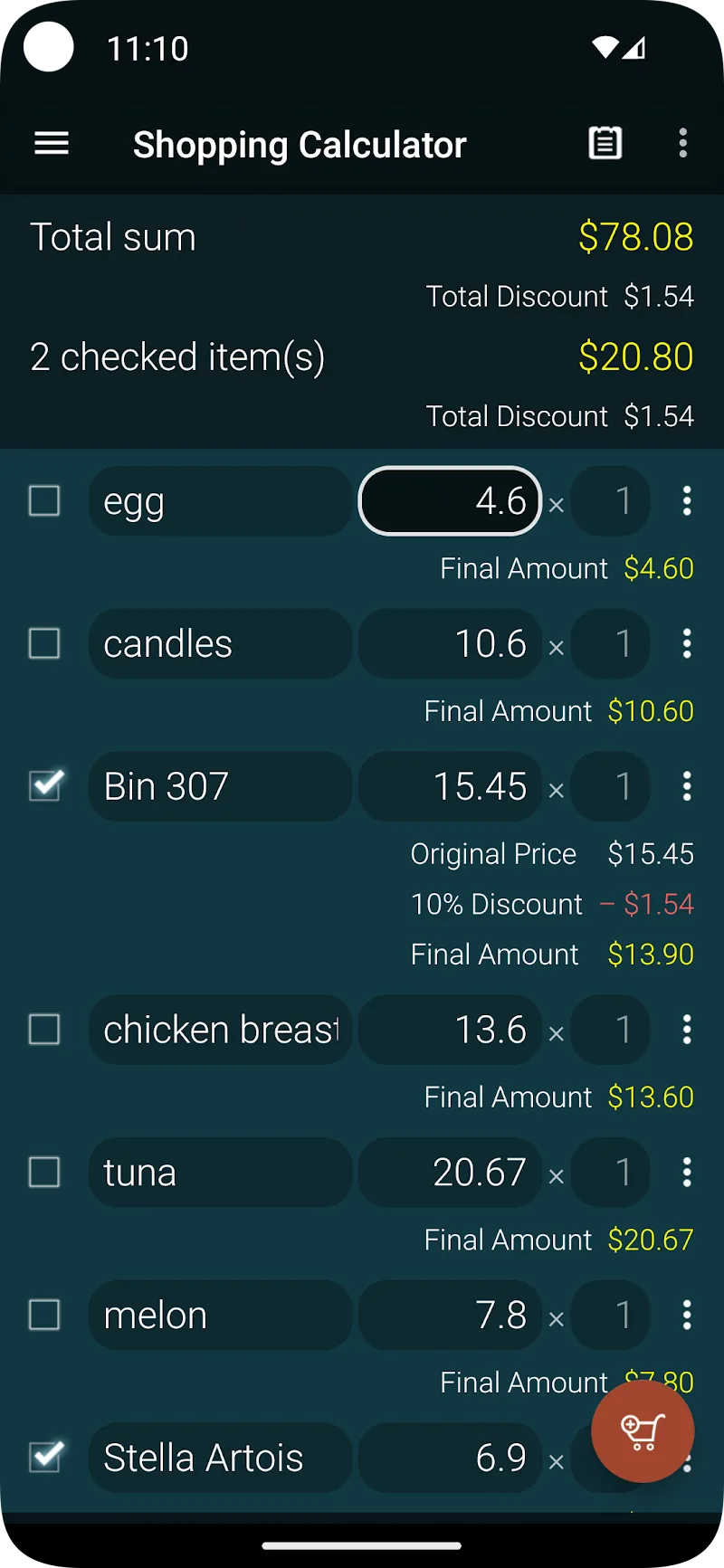 Shopping Calculator screenshot 3