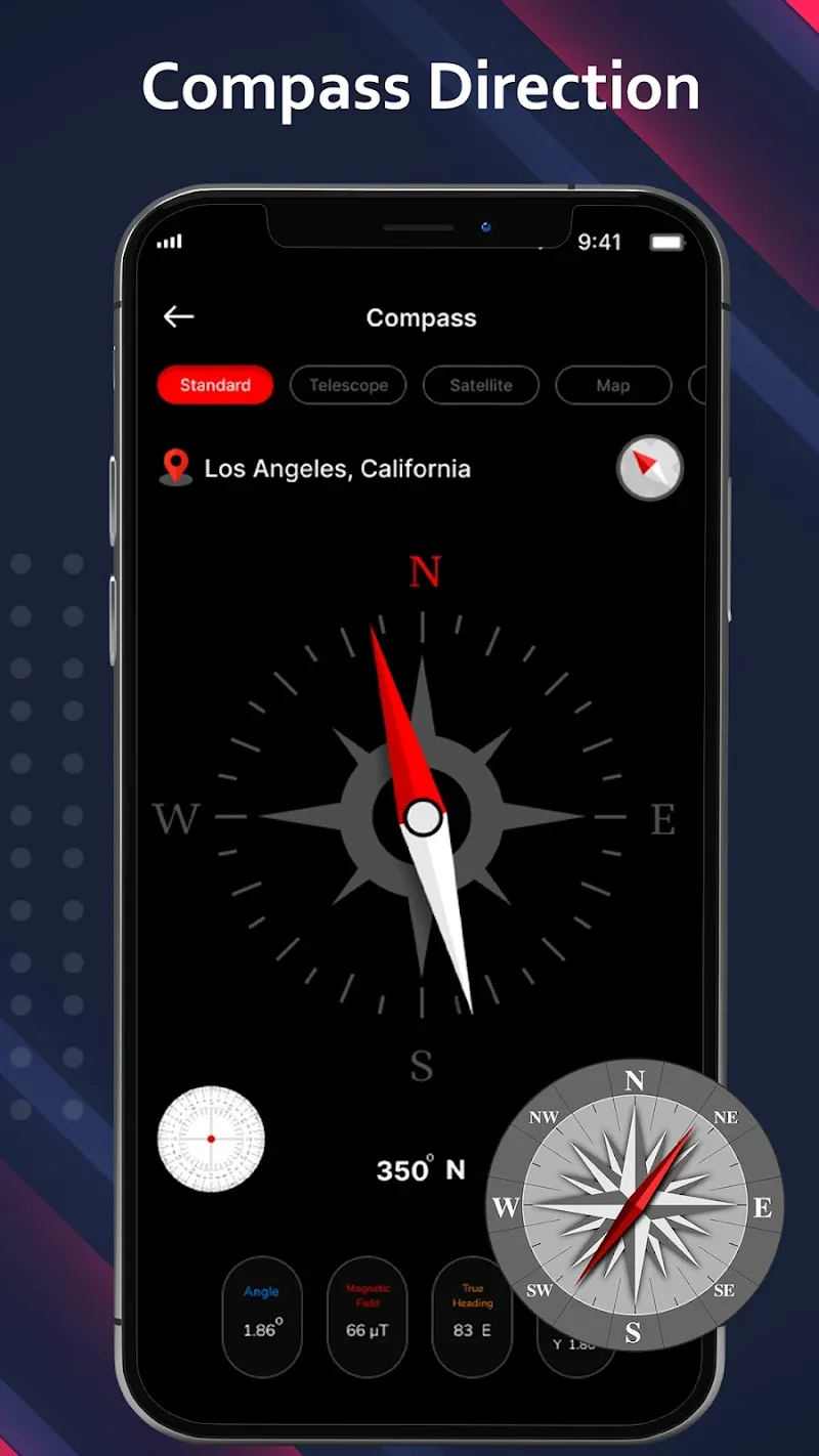 Digital Compass for Android captura de pantalla 1