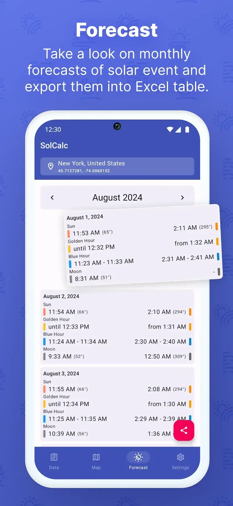 SolCalc screenshot 4