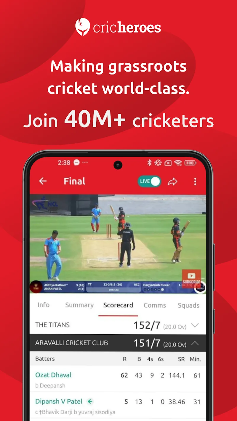 Capture d'écran CricHeroes 1