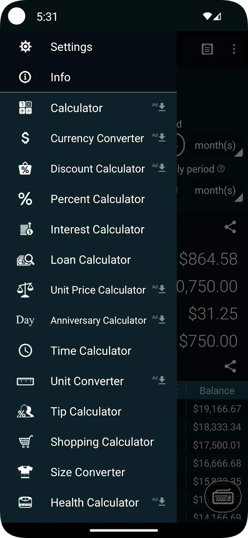 Loan Calculator captura de tela 4