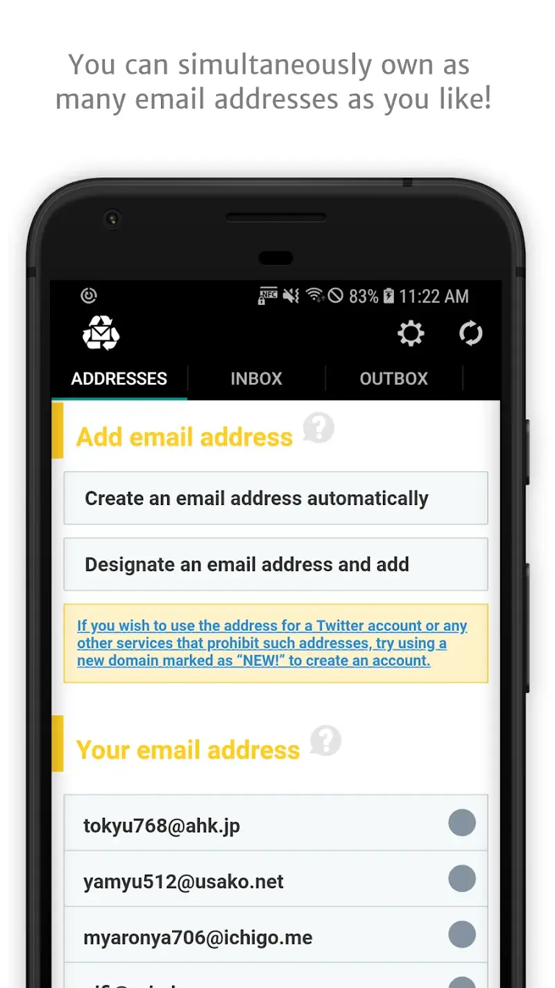 InstAddr screenshot 1