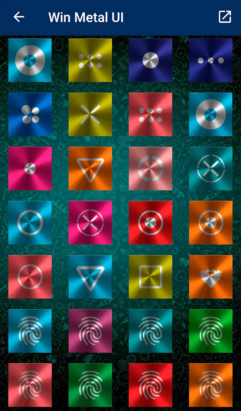 Tangkapan layar Win Metal - Icon Pack 6