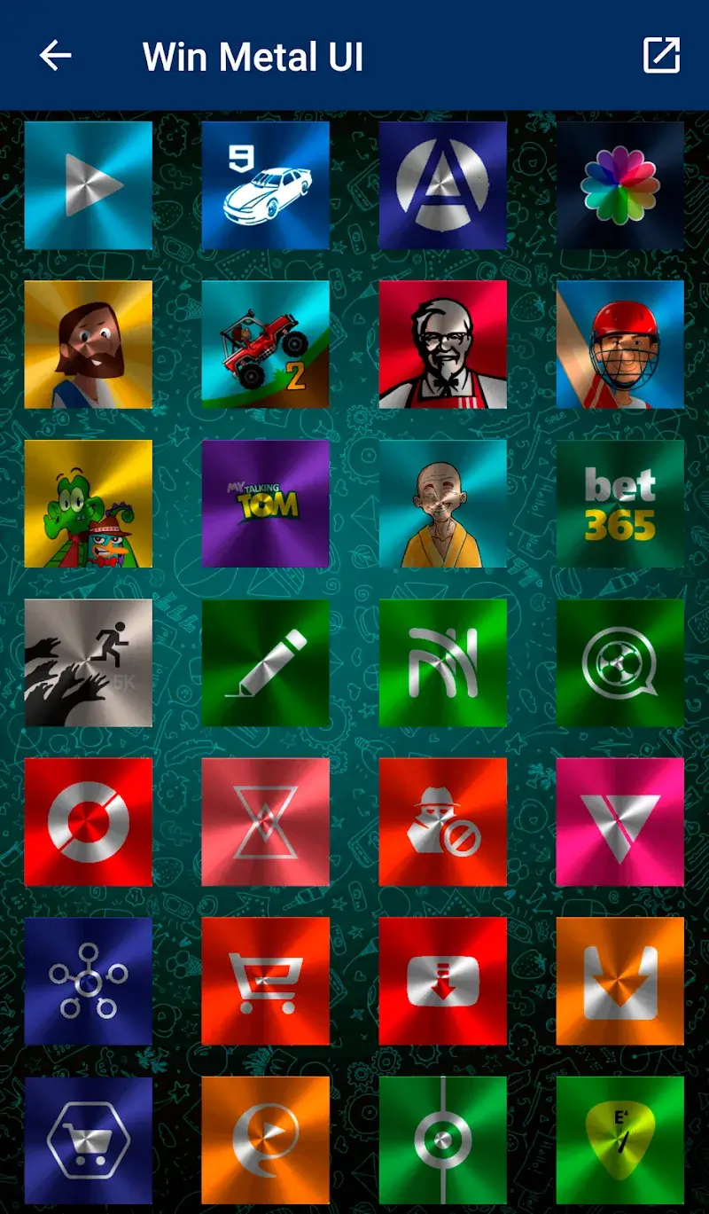 Tangkapan layar Win Metal - Icon Pack 5