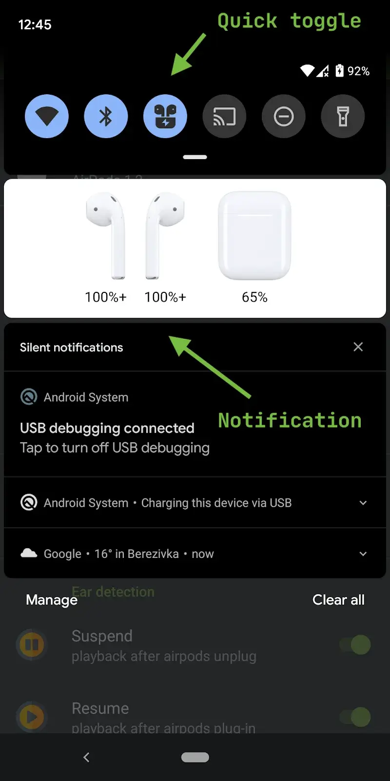 AndroPods capture d'écran 5