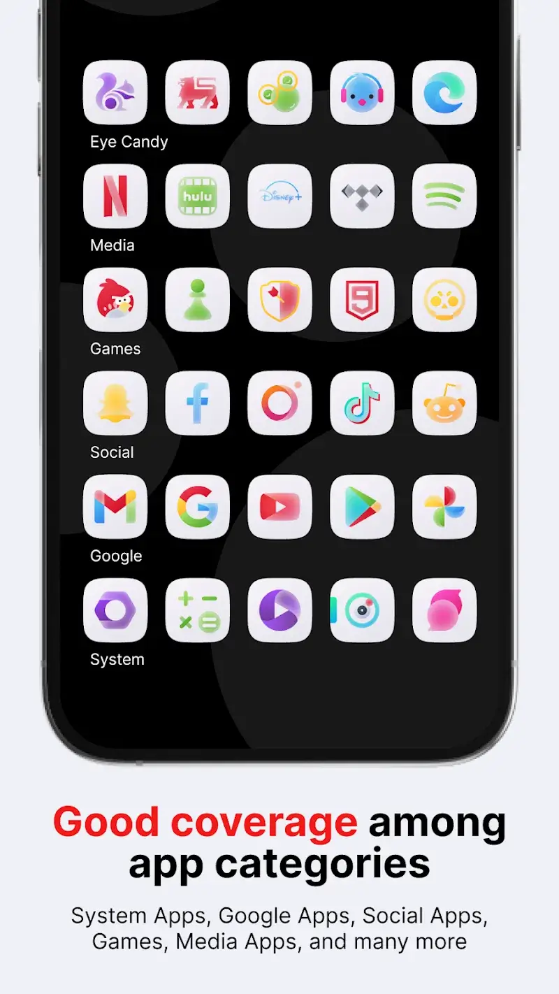 Capture d'écran 4 de l'application Selene Icon Pack