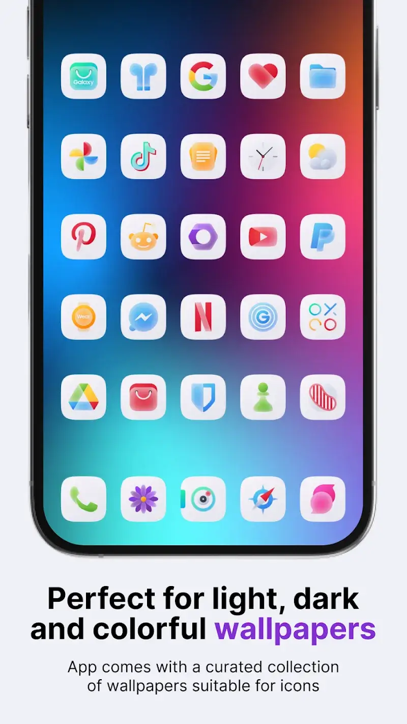 Capture d'écran 2 de l'application Selene Icon Pack