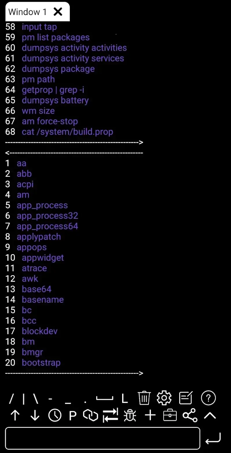 Tangkapan layar ADB Shell 3