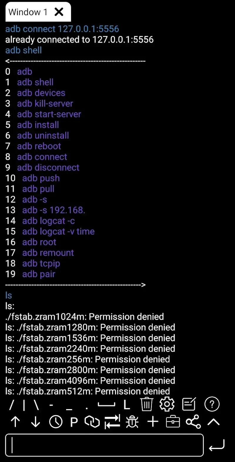 Tangkapan layar ADB Shell 2