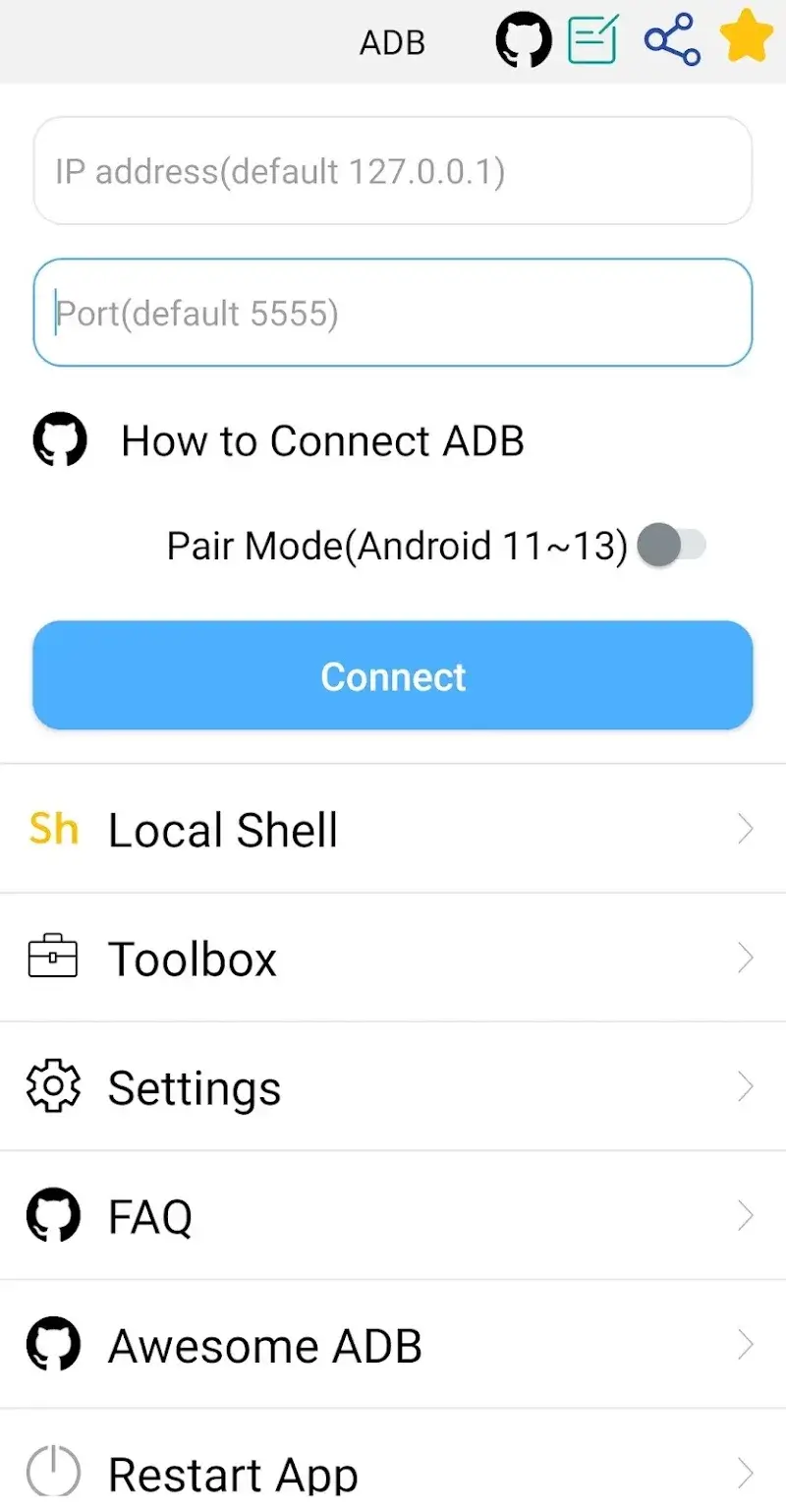 Tangkapan layar ADB Shell 1