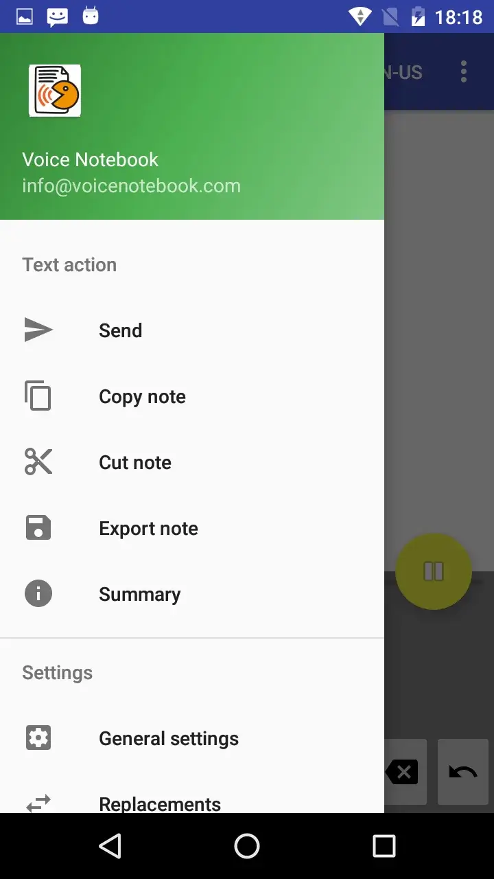 Capture d'écran de Voice Notebook 2