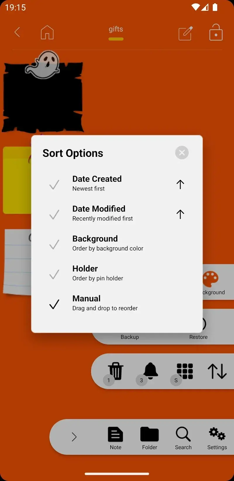 Tangkapan layar Sticky Notes + Widget 5