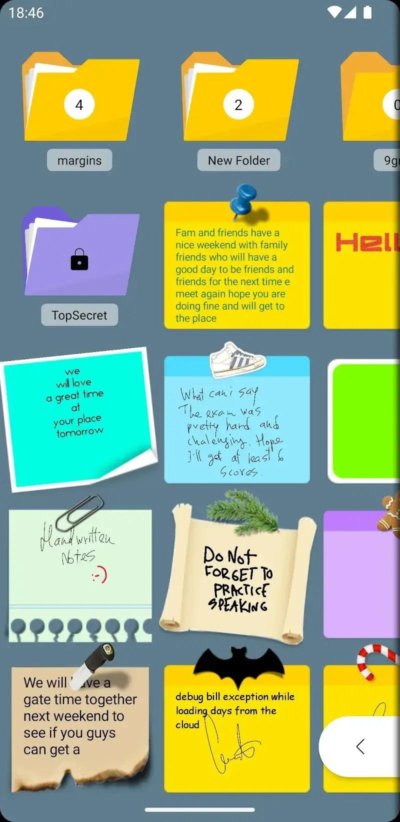 Tangkapan layar Sticky Notes + Widget 1