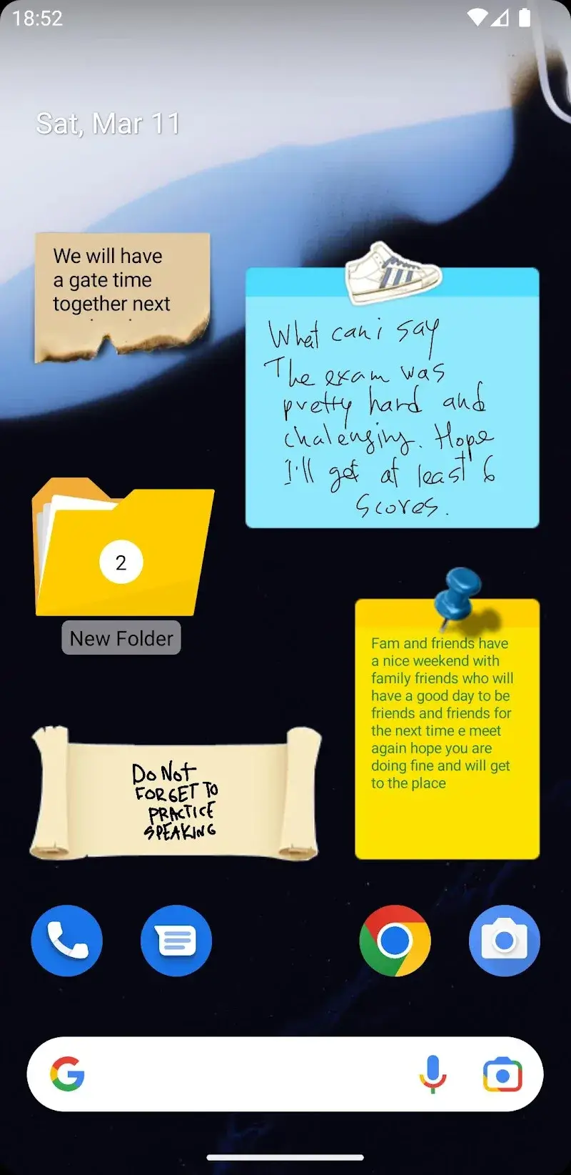 Tangkapan layar Sticky Notes + Widget 2