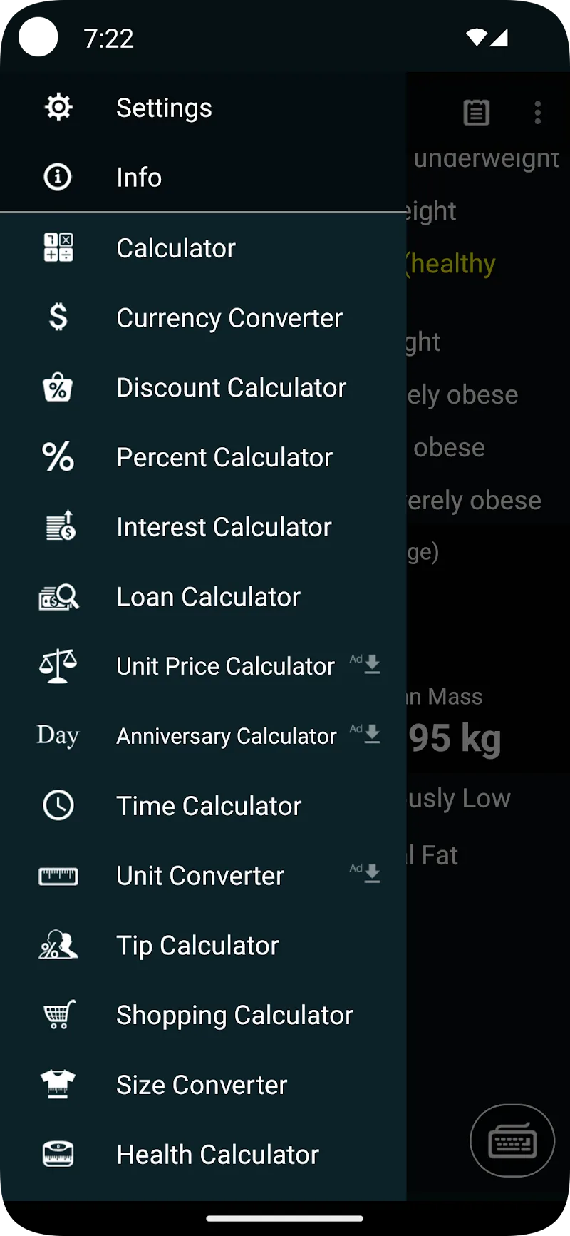 Health Calculator app screenshot 4