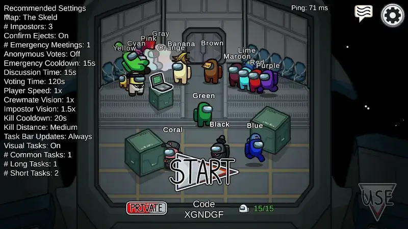 Capture d'écran du gameplay d'Among Us 3