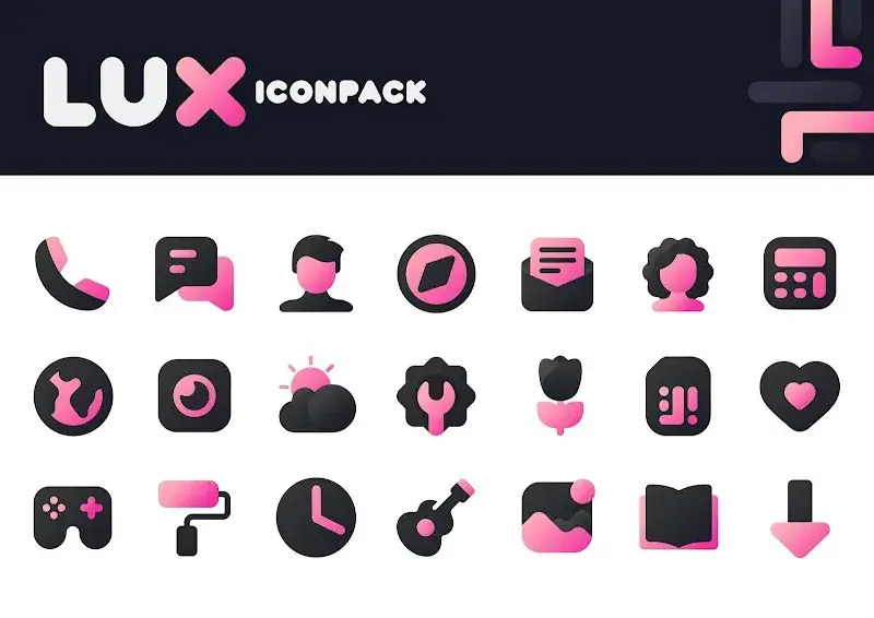 Pink IconPack: LuX preview 2