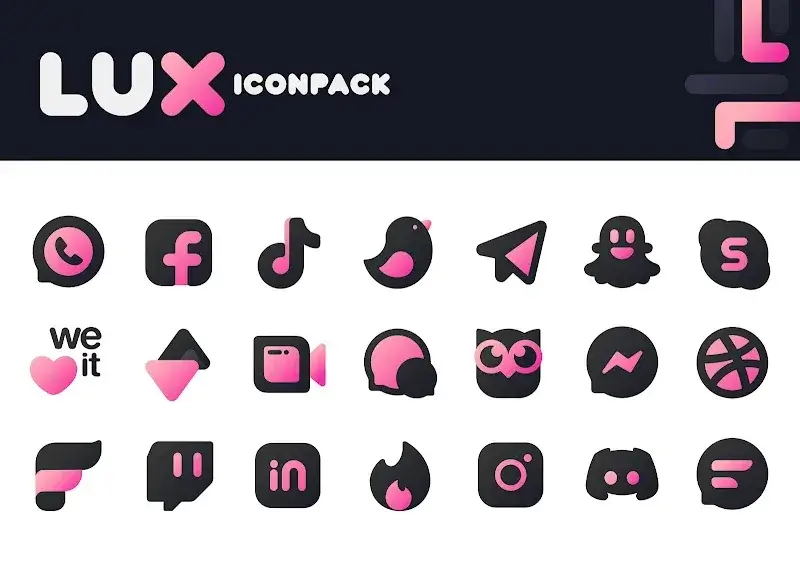 Pink IconPack: LuX preview 6