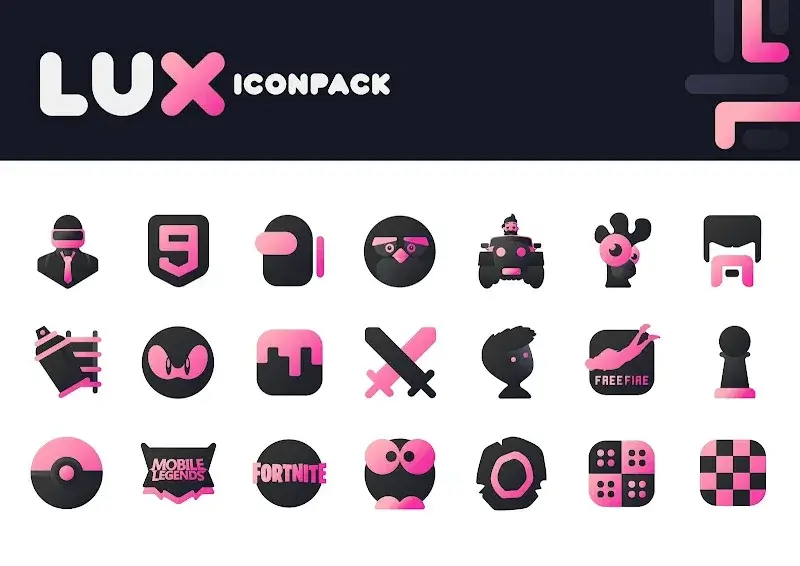 Pink IconPack: LuX preview 4