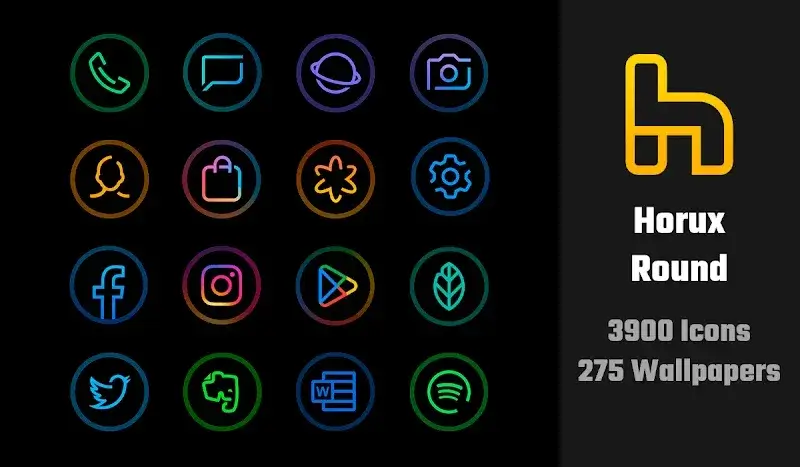 Horux - Icon Pack tangkapan layar 1