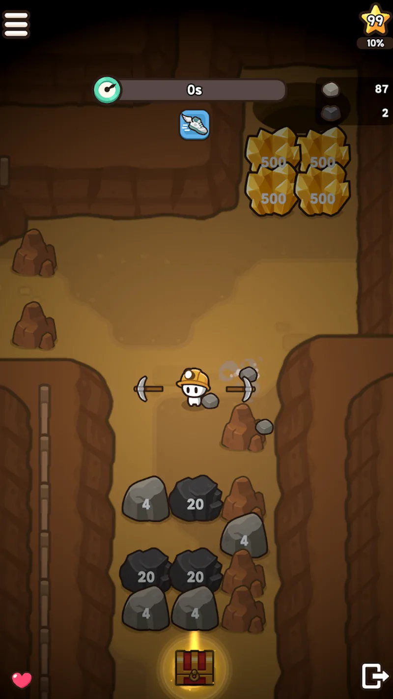 Capture d'écran du gameplay de Miner Go! 4