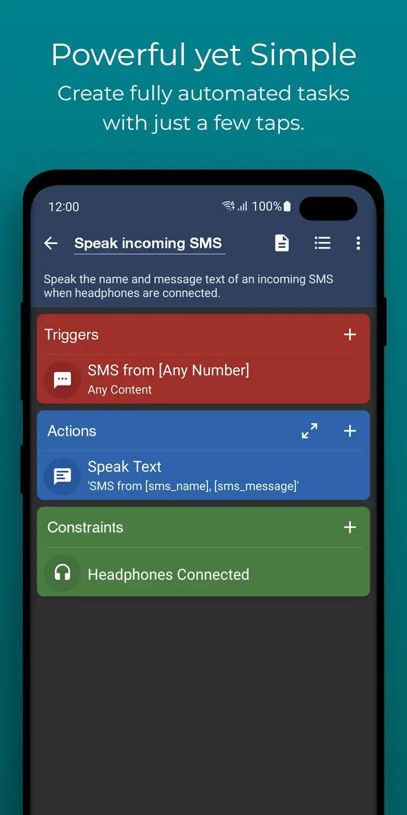 Captura de pantalla de MacroDroid 3