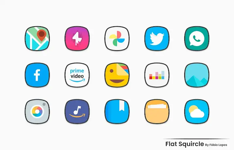 Flat Squircle - Icon Pack capture d'écran 3