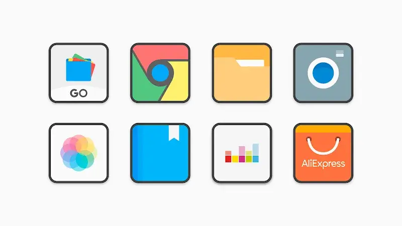 Flat Square - Icon Pack captura de pantalla 5