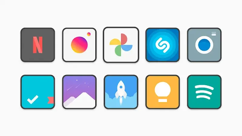 Flat, Square - Icon Pack captura de pantalla 3