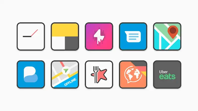 Flat Square - Icon Pack captura de pantalla 4