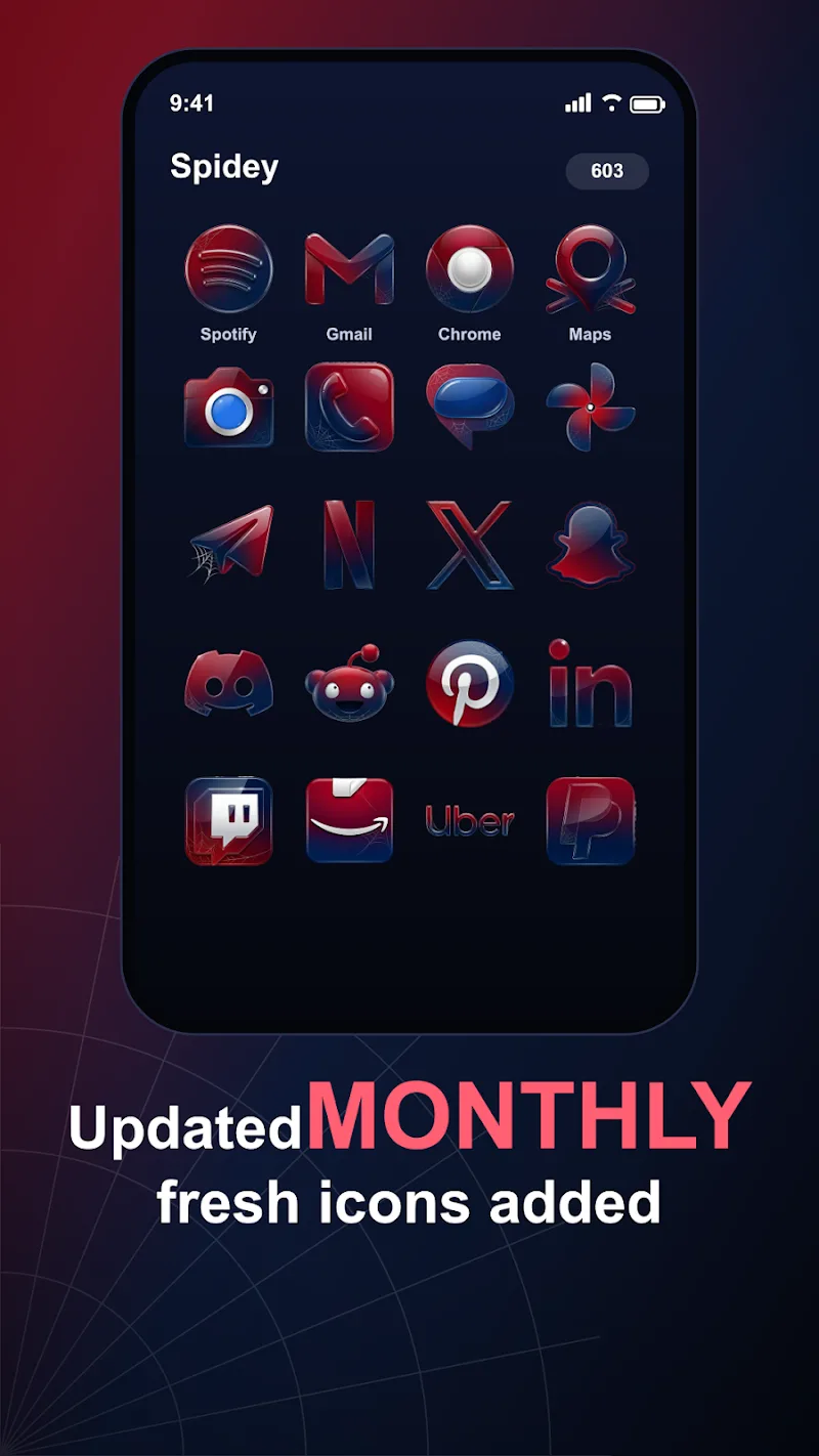 Captura de pantalla del pack de iconos Spidey 2