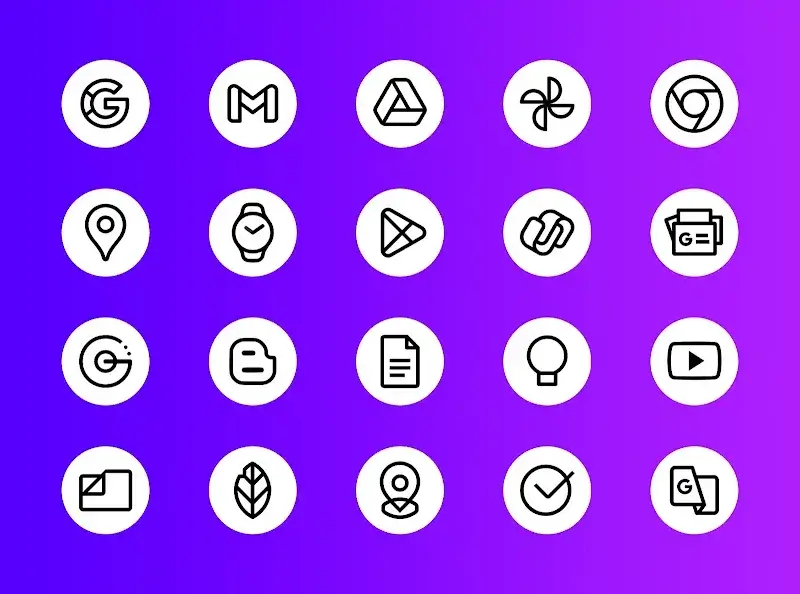 Whiux - Icon Pack (Round) tangkapan layar 2